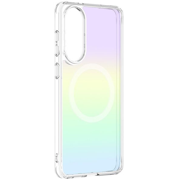 Θήκη σιλικόνης AMAZINGTHING Minimal Mag Case με μαγνητικό δακτύλιο για Samsung Galaxy S25 Edge - ιριδίζον