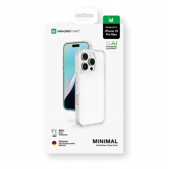 Θήκη σιλικόνης AMAZINGTHING Minimal Case για iPhone 16 Pro - διαφανής