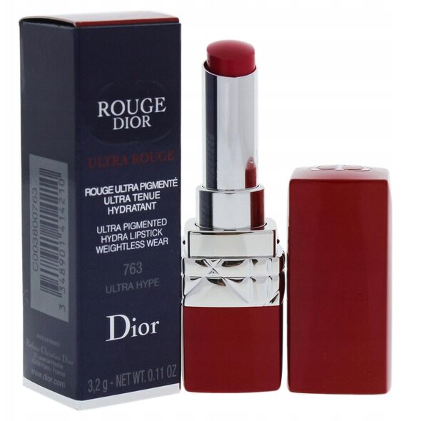 Christian Dior, Rouge Dior Ultra Rouge, Κρεμώδες Κραγιόν, 763, Ultra Hype, 3.2 g Για Γυναίκες