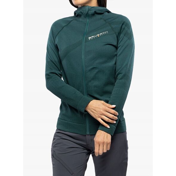 Γυναικεία μπλούζα με κουκούλα Brubeck Thermo Wool by Pustelnik - πράσινο