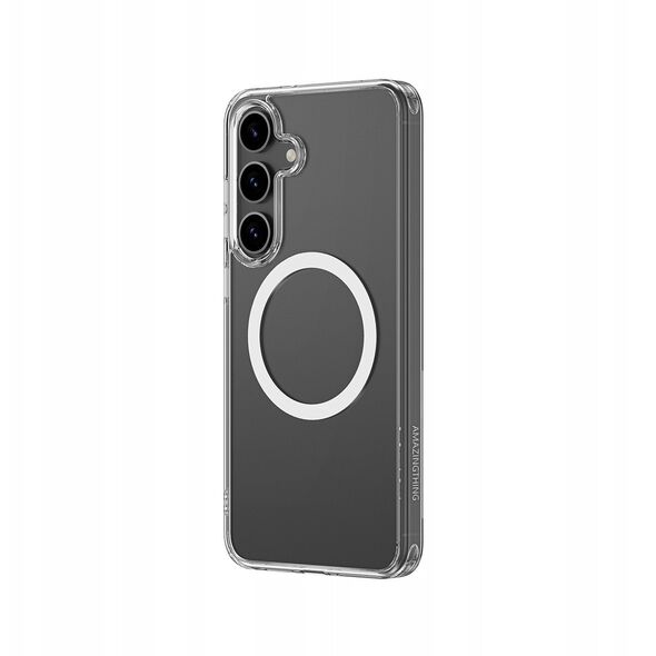 Θήκη σιλικόνης AMAZINGTHING Minimal Mag Case με μαγνητικό δακτύλιο για Samsung Galaxy S25+ - διαφανές