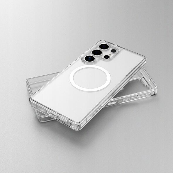 Θήκη σιλικόνης AMAZINGTHING Minimal Mag Case με μαγνητικό δακτύλιο για Samsung Galaxy S25+ - διαφανές