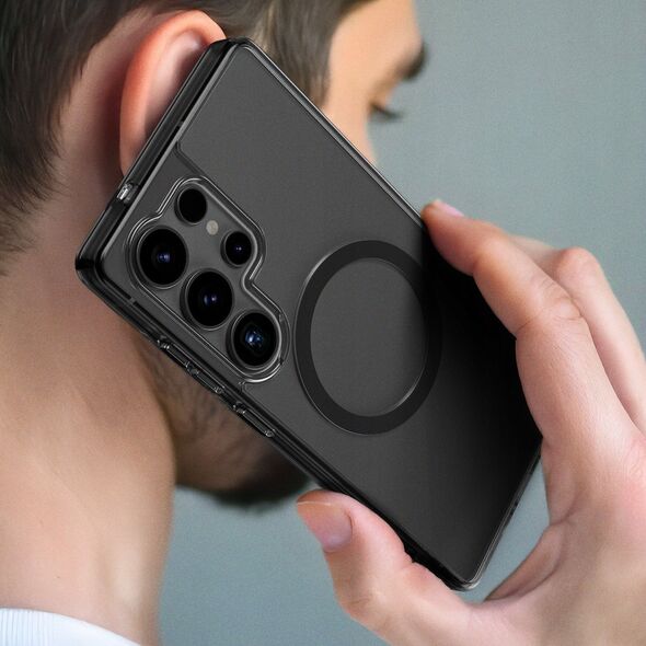 Θήκη σιλικόνης AMAZINGTHING Minimal Mag Case με μαγνητικό δακτύλιο για Samsung Galaxy S25+ - διαφανές