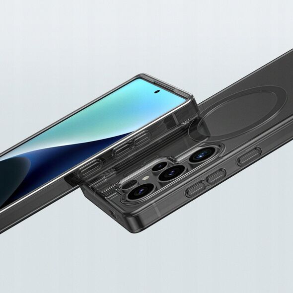 Θήκη σιλικόνης AMAZINGTHING Minimal Mag Case με μαγνητικό δακτύλιο για Samsung Galaxy S25+ - διαφανές