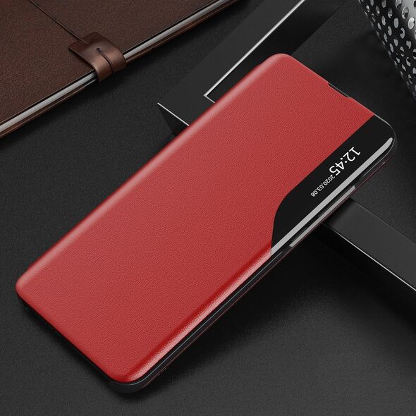 Θήκη Eco Leather View Case για Samsung Galaxy A16 / A16 5G με καπάκι και βάση - κόκκινο