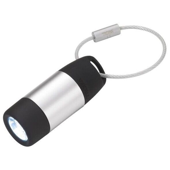 TROIKA ECO CHARGE Μαύρο, Γκρι Φακός μπρελόκ LED