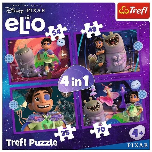 PUZZLE 4w1 Εξωγήινες αποστολές Elio /Disney 34665