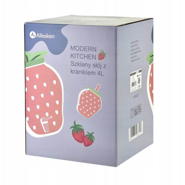 MODERN KITCHEN Γυάλινο βάζο με βρυσάκι 4L