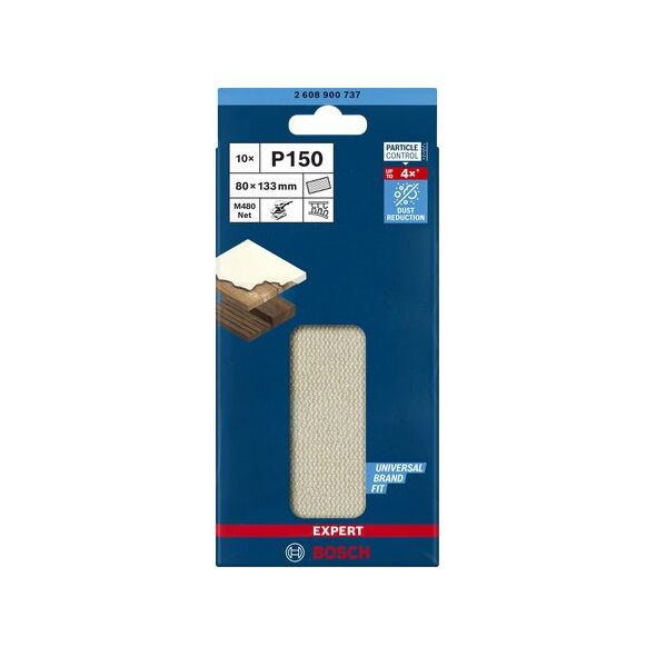 Bosch Bosch Expert M480 mesh sanding sheet 80 x 133mm, K150 (10 pieces, for orbital sanders)