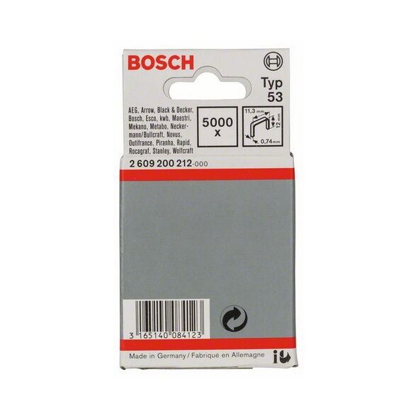 Bosch Zszywki z cienkiego drutu typ 53 12mm 5000szt. (2609200212)