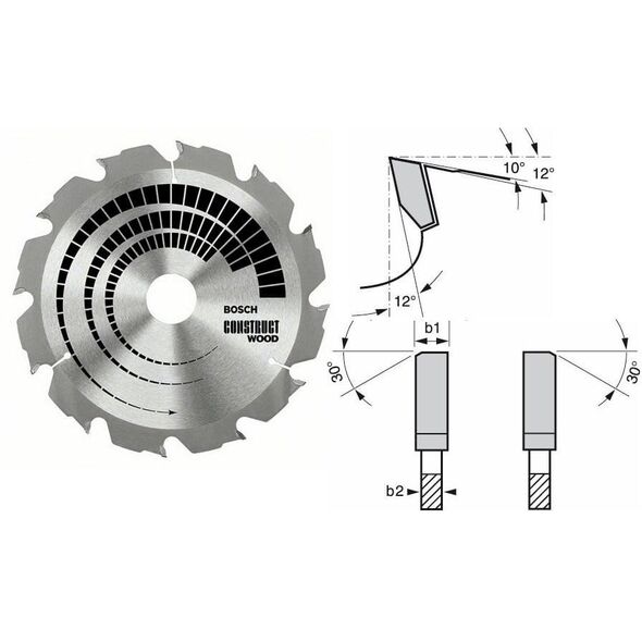 Bosch BOSCH PIŁA TARCZOWA CONSTRUT WOOD 230x2,8x30x16z B2608640635 - 2608640635