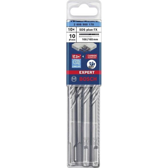 Wiertło Bosch Bosch hammer drill bit SDS plus-7X 10x100x165mm 10pcs - 2608900170 EXPERT RANGE
