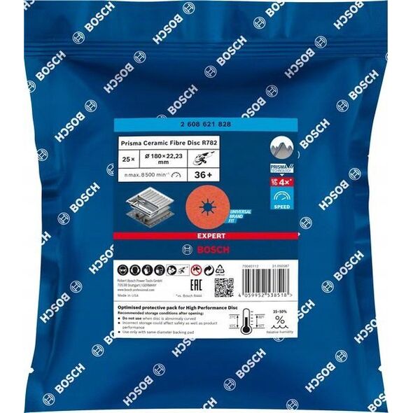 Bosch Bosch Powertools fiber discs R782 180mm G36 25er - 2608621828 EXPERT RANGE