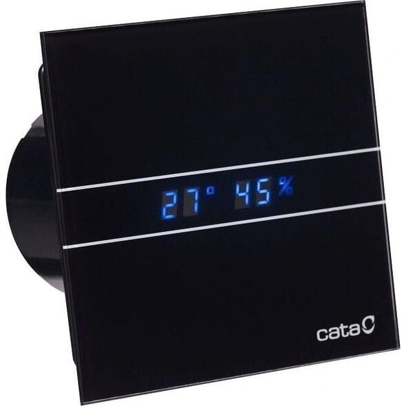 Cata Wentylator łazienkowy CATA E120 GTH czarny LED czujnik wilgotności timer