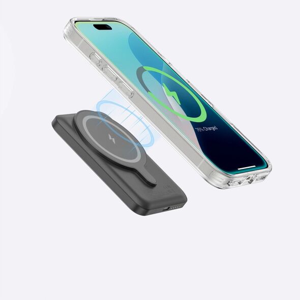 Θήκη σιλικόνης AMAZINGTHING Minimal Mag Case με μαγνητικό δακτύλιο για iPhone 16 - διαφανής