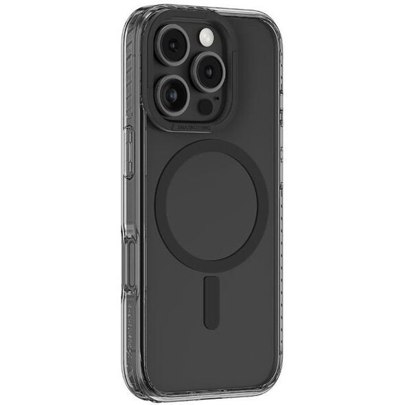 Θήκη σιλικόνης AMAZINGTHING Titan Pro Mag Case με μαγνητικό δακτύλιο για iPhone 16 Pro Max - μαύρο