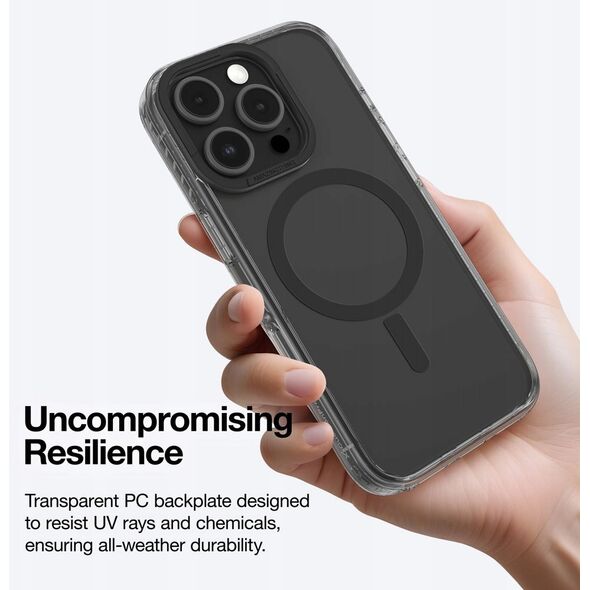 Θήκη σιλικόνης AMAZINGTHING Titan Pro Mag Case με μαγνητικό δακτύλιο για iPhone 16 Pro Max - μαύρο