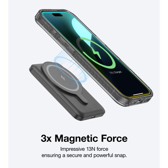 Θήκη σιλικόνης AMAZINGTHING Titan Pro Mag Case με μαγνητικό δακτύλιο για iPhone 16 Pro Max - μαύρο