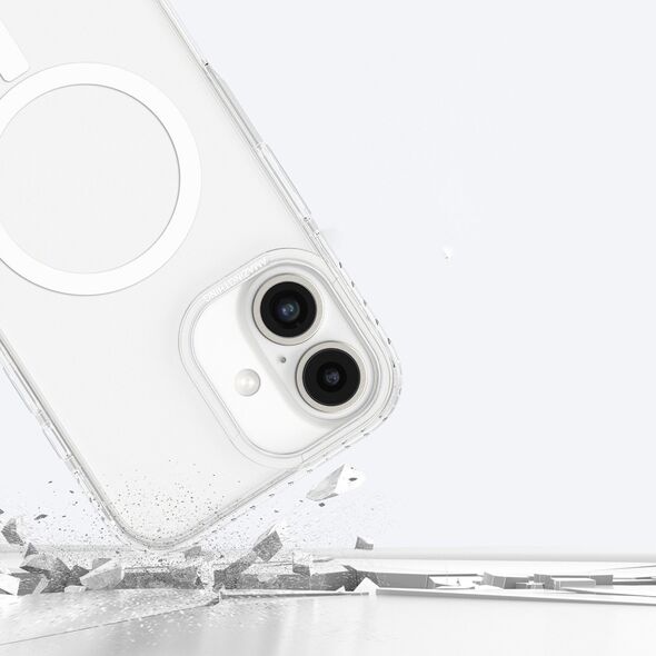 Θήκη σιλικόνης AMAZINGTHING Titan Pro Mag Case με μαγνητικό δακτύλιο για iPhone 16 - διαφανής