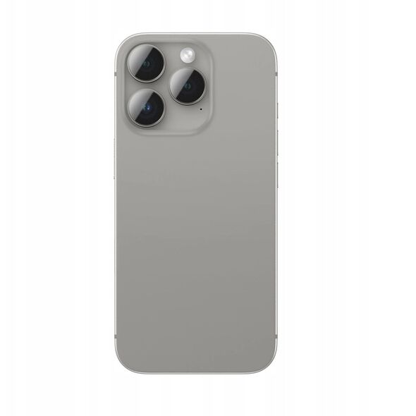 Tempered glass AMAZINGTHING AR Aluminium 3 Lens Glass με πλαίσιο για φακούς κάμερας για iPhone 16 Pro / 16 Pro Max - γκρι