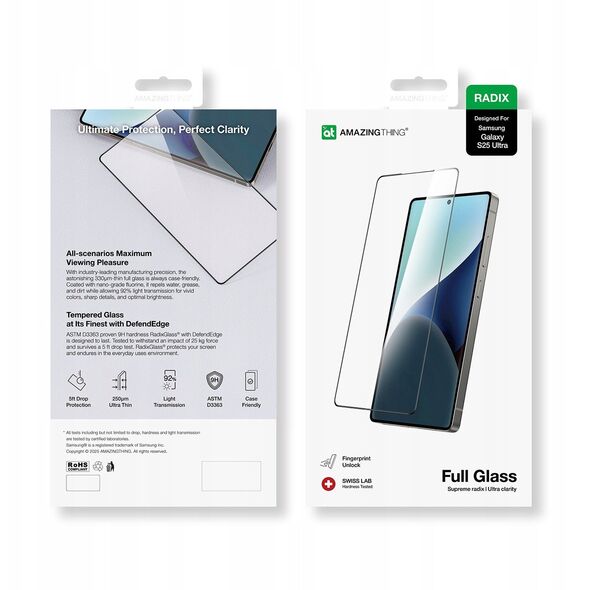 Tempered Glass AMAZINGTHING Radix Full Glass για το Samsung Galaxy S25 Ultra