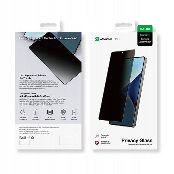 Γυαλί ασφαλείας AMAZINGTHING Radix Privacy Glass για το Samsung Galaxy S25+