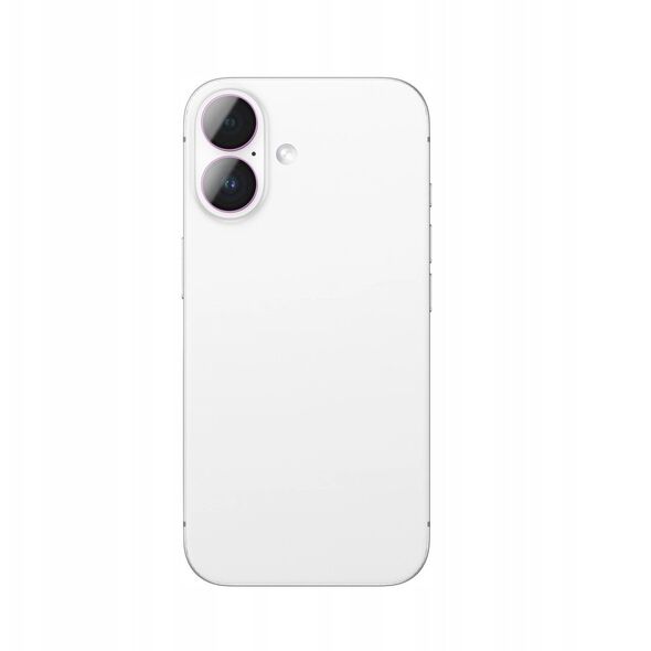 Tempered Glass AMAZINGTHING AR Aluminium 2 Lens Glass με πλαίσιο για φακούς κάμερας για iPhone 16 / 16 Plus - ροζ