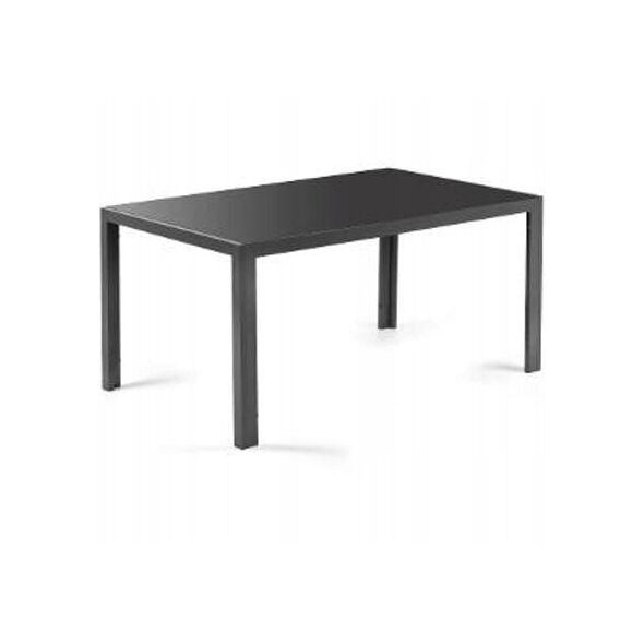 Εξωτερικό τραπέζι Fieldmann Black GlassO'Matte, μαύρο