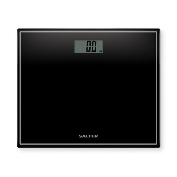 Salter 9207 BK3R Compact Glass Electronic Bathroom Scale - Black 5010777143355