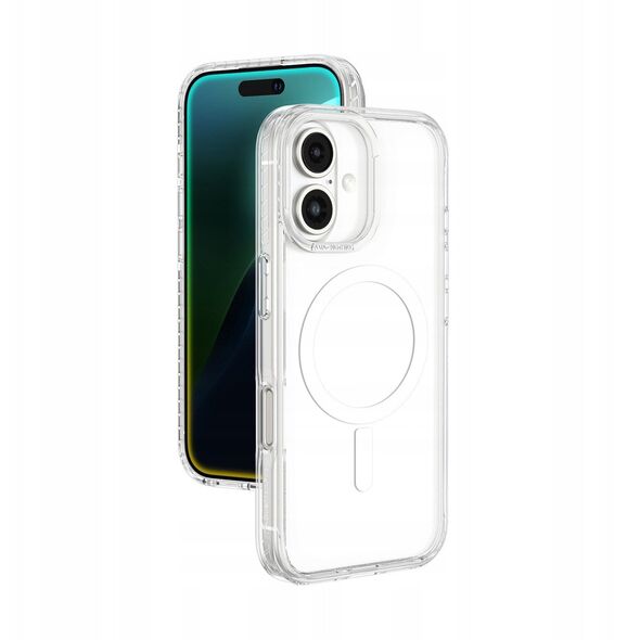 Θήκη σιλικόνης AMAZINGTHING Titan Pro Mag Case με μαγνητικό δακτύλιο για iPhone 16 Plus - διαφανές