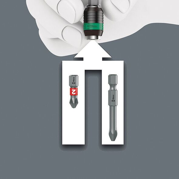 Wera Kraftform Kompakt Pistol RA-R 1, Κατσαβίδι με καστάνια και μύτες 7 τεμαχίων