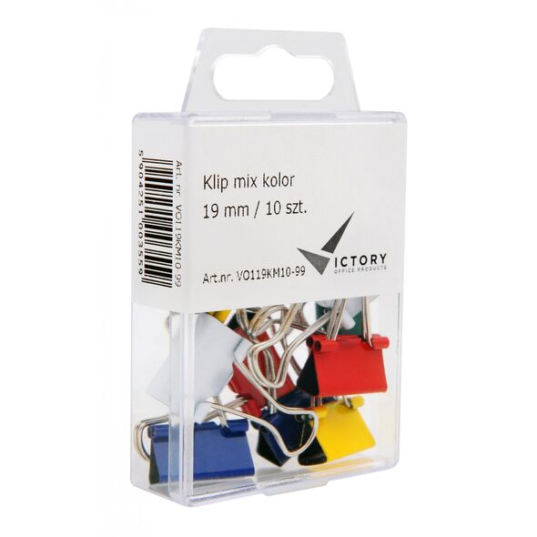 Victory Office Product ΚΛΙΠΣ ΓΡΑΦΕΙΟΥ VICTORY OFFICE 19MM 10ΤΕΜ. ΜΙΞ ΧΡΩΜΑΤΩΝ
