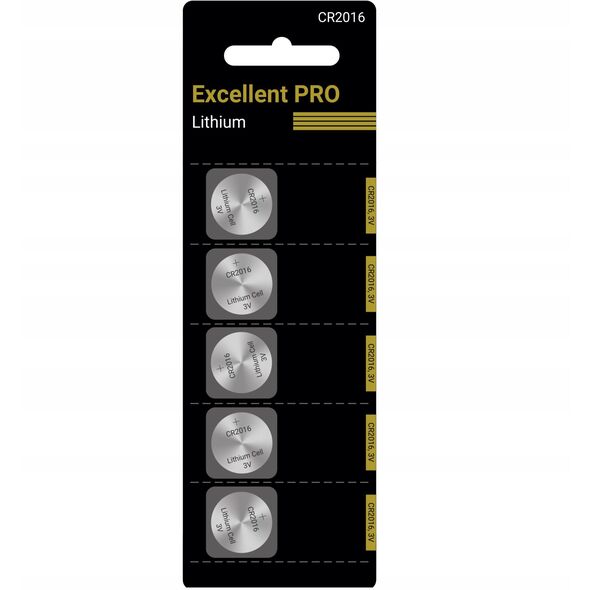 ΜΠΑΤΑΡΙΑ ΛΙΘΙΟΥ EXCELLENT PRO CR2016 5ΤΜΧ, 3V