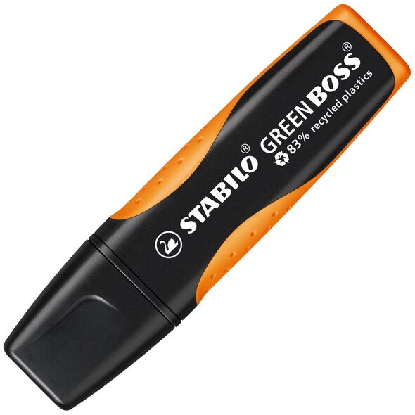 STABILO GREEN BOSS, 1 τεμ., Πορτοκαλί, Λοξή μύτη, Μαύρο, Πορτοκαλί, Πλαστικό, 2 χιλ.
