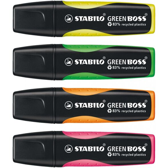 STABILO GREEN BOSS, 1 τεμ., Πορτοκαλί, Λοξή μύτη, Μαύρο, Πορτοκαλί, Πλαστικό, 2 χιλ.