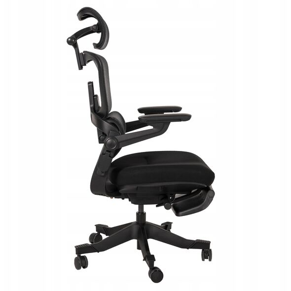 Nario-500 Niezwykle ergonomiczny fotel biurowy z podnóżkiem i pełną regulacją