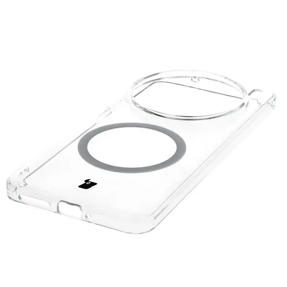Etui z pierścieniem magnetycznym Bizon Case CrystalO do Vivo X200 Pro przezroczyste