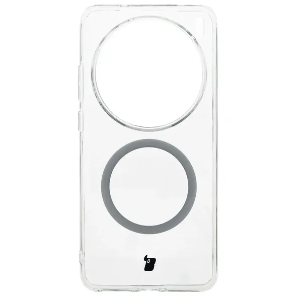 Etui z pierścieniem magnetycznym Bizon Case CrystalO do Vivo X200 Pro przezroczyste