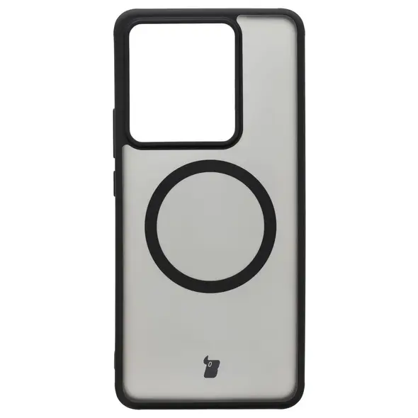 Etui z pierścieniem magnetycznym Bizon Case MatteO do Realme GT 7 / 7T przydymione-czarne