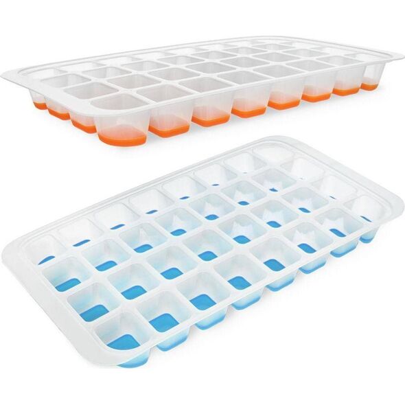 Excellent Houseware Forma foremka na lód 32 kostki do kostek lodu łatwe wyciąganie silikonowa duża