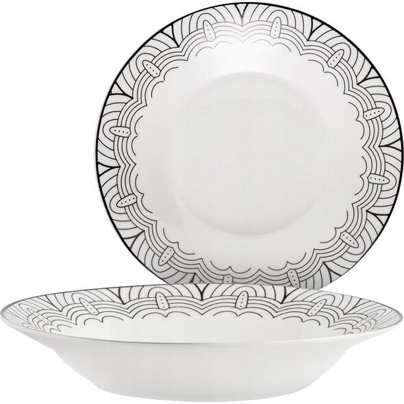 NAVA Talerz obiadowy głęboki porcelanowy MAYA 22,5 cm, 700 ml