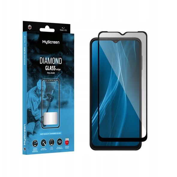 MyScreen DIAMOND GLASS edge Full Glue Black ZTE A72 5G/V40 Vita