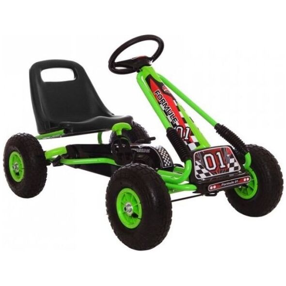 Lean Sport Gokart Zielony A-15 Pompowane Koła
