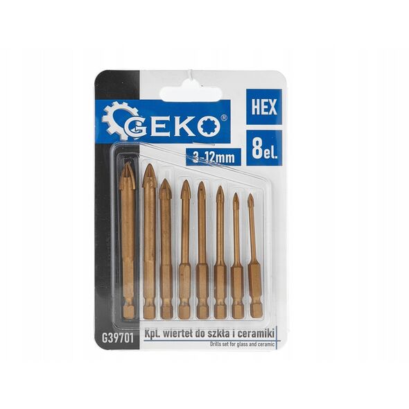 Σετ τρυπάνια για γυαλί και κεραμικά 8 τεμ. HEX 3-12mm (120)