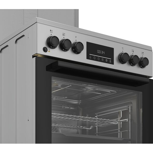 Κουζίνα BEKO FBM62320SDS, Πλάτος 60 cm, A, Αέριο/Ηλεκτρικό, Οθόνη LED