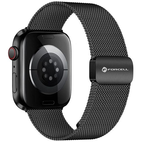 Μαγνητικός χαλύβδινος ιμάντας για Apple Watch FORCELL F-Design FA14 42 / 44 / 45 / 49 mm μαύρος