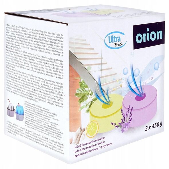 Orion Wkład do pochłaniacza wilgoci lawendowy i cytrynowy tabletki ULTRA FRESH 2x450 g 2 szt.