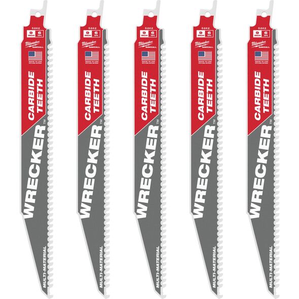 MILWAUKEE S TCT WRECKER ΛΕΠΙΔΑ ΠΡΙΟΝΙΟΥ ΚΑΡΒΙΔΙΟΥ 230mm/6T/5τμχ.