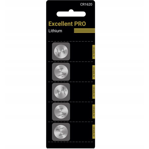 ΜΠΑΤΑΡΙΑ ΛΙΘΙΟΥ EXCELLENT PRO CR1620 5ΤΜΧ. 3V