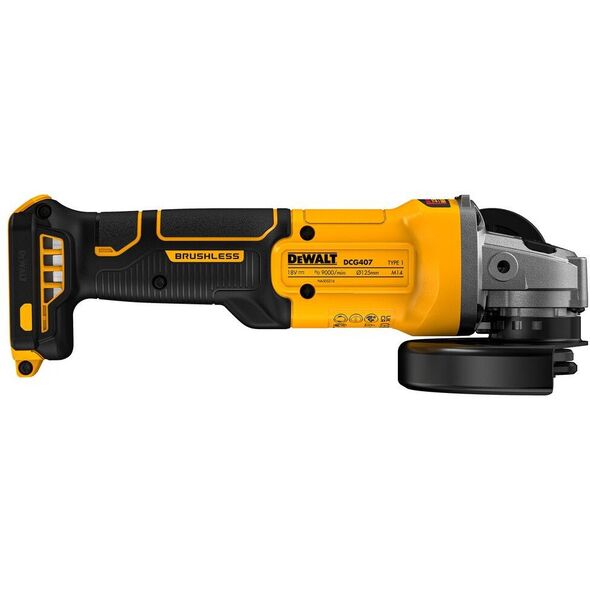 ΓΩΝΙΑΚΟΣ ΤΡΟΧΟΣ DEWALT 125mm 18V DCG407N BL